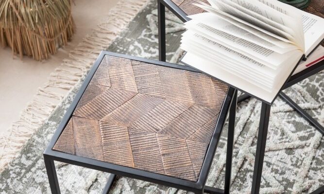 table-set-mango-wood-metal-front table-set-mango-wood-metal-front