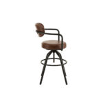 bar-chair-rotatable-brown-metal-pu