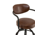 bar-chair-rotatable-brown-metal-pu