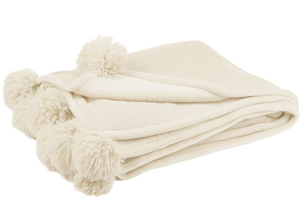 plaid-pompom-polyester-beige plaid-pompom-polyester-beige