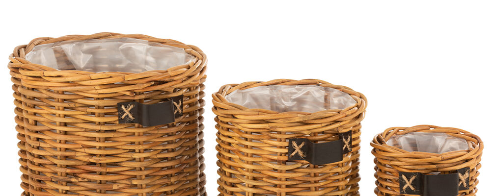 Set-von-3-Übertöpfen-Korb-Honig-Gelb-einzeln Set-von-3-Übertöpfen-Korb-Honig-Gelb-einzeln