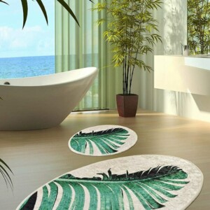 BOHORIA® Premium Badematte "Tropical Palm" 2-teilig